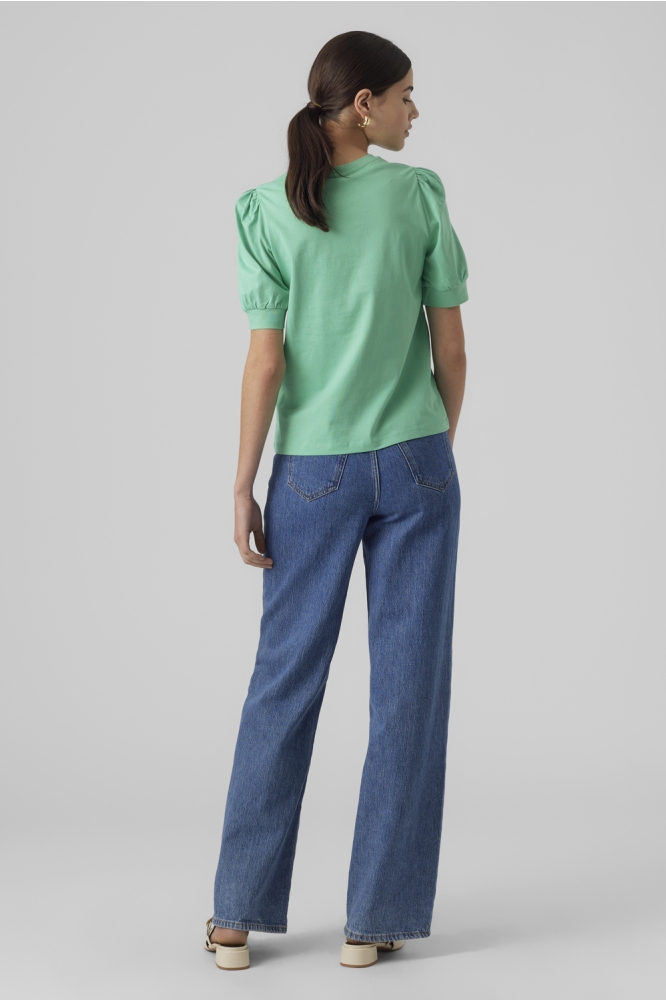 AWKERRY 2/4 O-NECK TOP NOOS 10275520 Jade Cream
